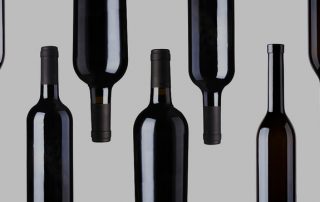 modern wine bottles